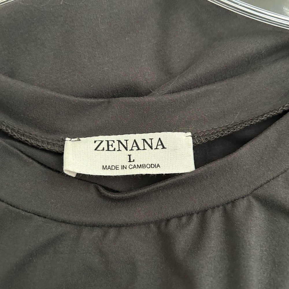 Super Soft Relaxed Fit Tank-Tunic Maxi Dress Dark Grey Solid Size‎ Large - Picture 5 of 8